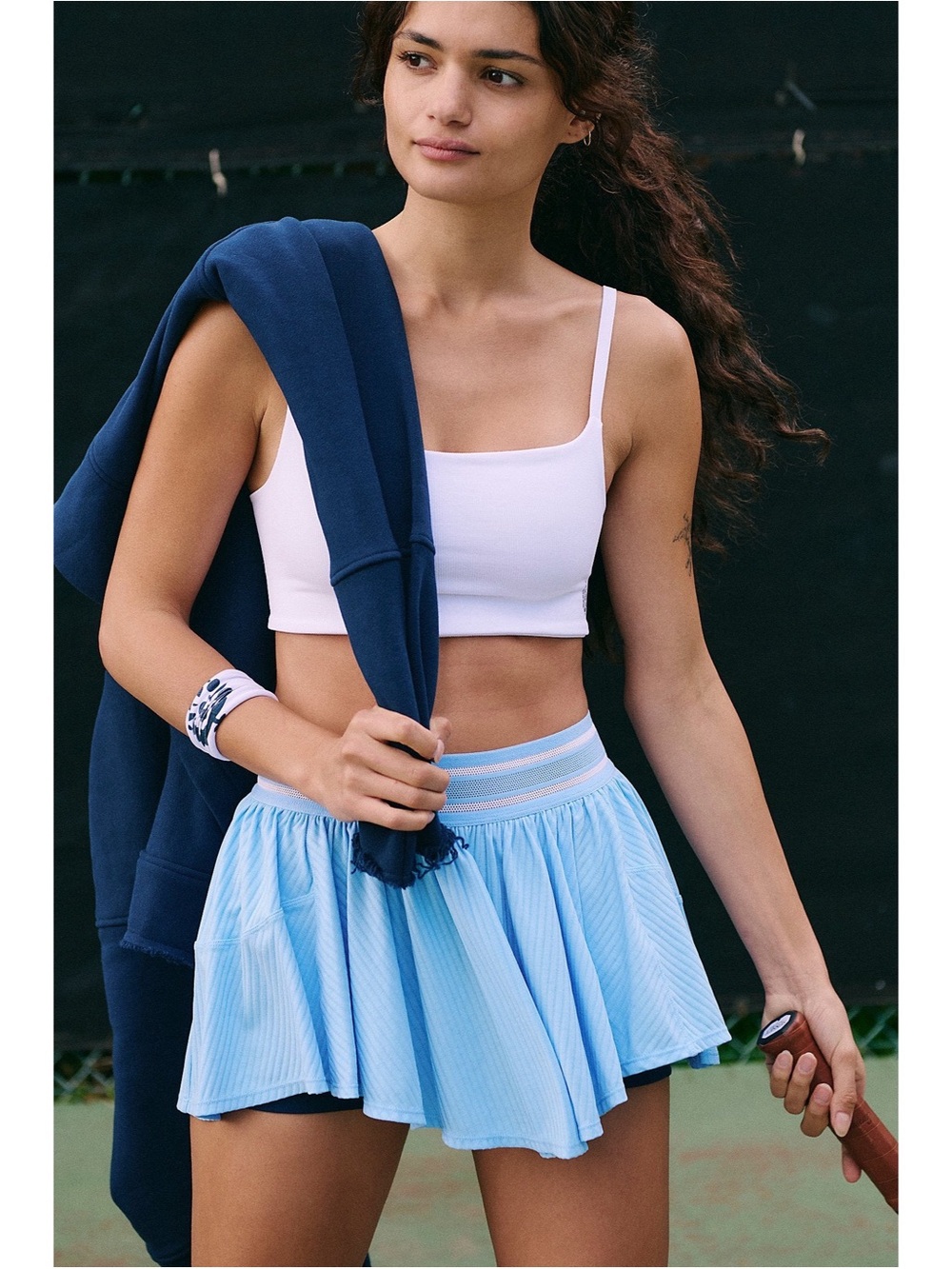 Free People Movement Blue Sultry Tennis Skort Skirt Size Small NWT